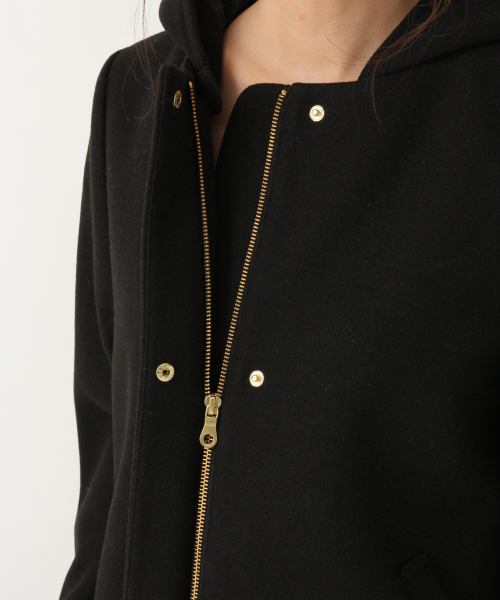 GLOBAL WORK（グローバルワーク）の「軽やかストレッチ2WAYショートコート/834468（その他アウター・レディース・ブラック/グレー/ブラウン/ベージュ・SMALL/MEDIUM/LARGE）」の11枚目の写真