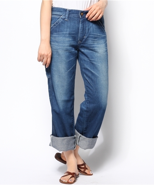 Lee（リー）の「【Lee】ペインターストレートデニムパンツ（デニムパンツ・レディース・インディゴブルー/ライトインディゴブルー・X-SMALL/SMALL/MEDIUM）」の2枚目の写真