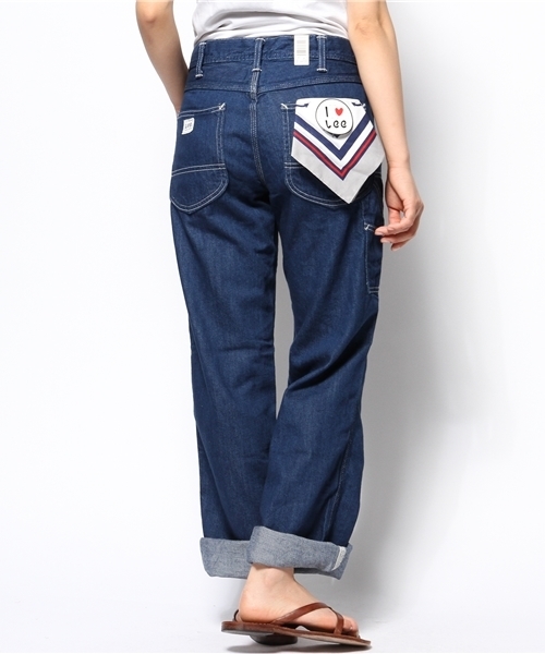 Lee（リー）の「【Lee】ペインターストレートデニムパンツ（デニムパンツ・レディース・インディゴブルー/ライトインディゴブルー・X-SMALL/SMALL/MEDIUM）」の3枚目の写真
