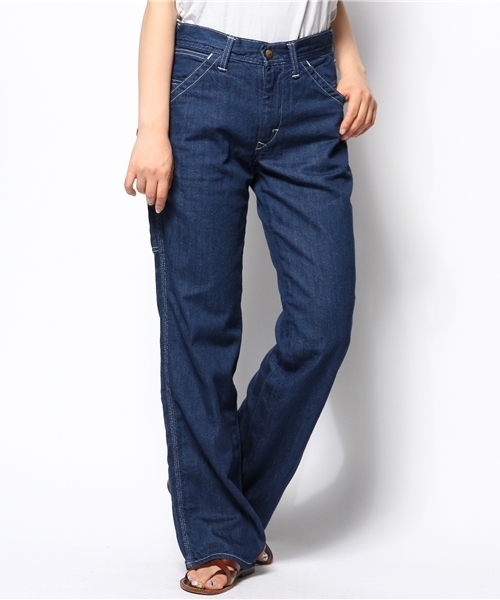Lee（リー）の「【Lee】ペインターストレートデニムパンツ（デニムパンツ・レディース・インディゴブルー/ライトインディゴブルー・X-SMALL/SMALL/MEDIUM）」の4枚目の写真