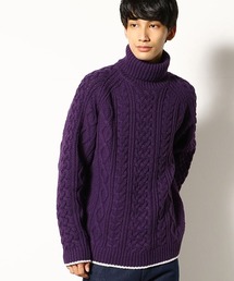 ★雑誌掲載商品★ アラン タートルネック ニット