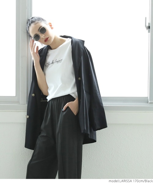 coca(coca)(コカ)の「ペールトーンセンターシームとろみパンツ(その他パンツ・レディース・ライトグリーン/ブルー/ベージュ/ブラック・ONE SIZE)」の6枚目の写真