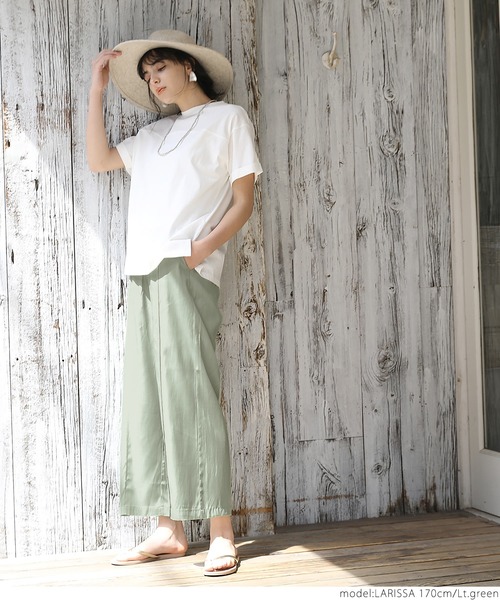 coca(coca)(コカ)の「ペールトーンセンターシームとろみパンツ(その他パンツ・レディース・ライトグリーン/ブルー/ベージュ/ブラック・ONE SIZE)」の12枚目の写真