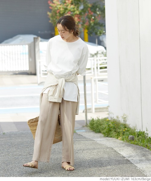 coca(coca)(コカ)の「ペールトーンセンターシームとろみパンツ(その他パンツ・レディース・ライトグリーン/ブルー/ベージュ/ブラック・ONE SIZE)」の11枚目の写真