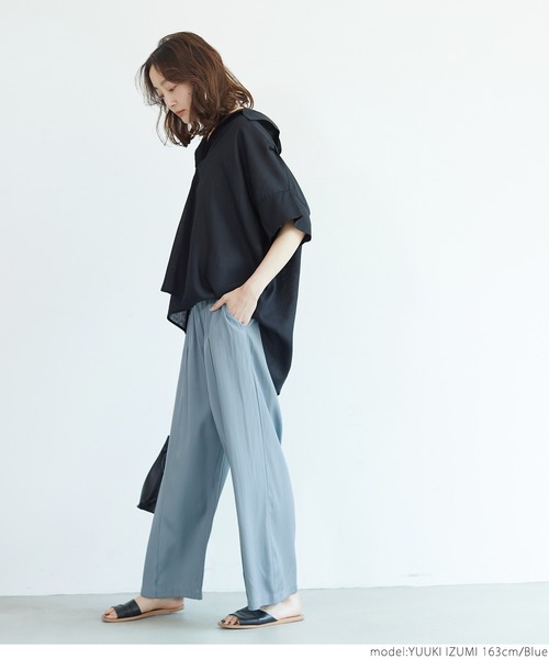 coca(coca)(コカ)の「ペールトーンセンターシームとろみパンツ(その他パンツ・レディース・ライトグリーン/ブルー/ベージュ/ブラック・ONE SIZE)」の18枚目の写真