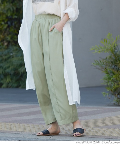 coca(coca)(コカ)の「ペールトーンセンターシームとろみパンツ(その他パンツ・レディース・ライトグリーン/ブルー/ベージュ/ブラック・ONE SIZE)」の16枚目の写真