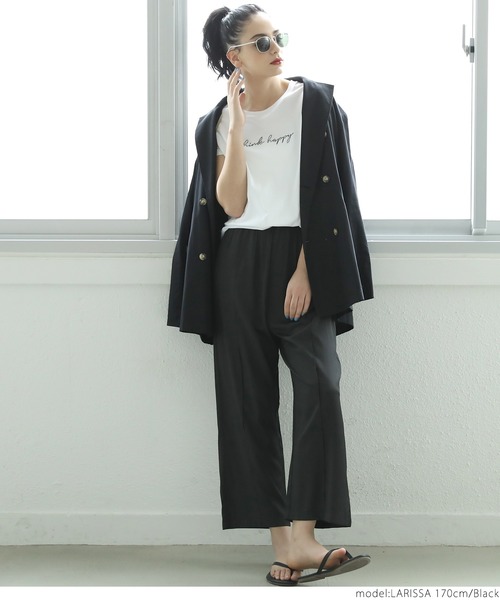 coca(coca)(コカ)の「ペールトーンセンターシームとろみパンツ(その他パンツ・レディース・ライトグリーン/ブルー/ベージュ/ブラック・ONE SIZE)」の7枚目の写真