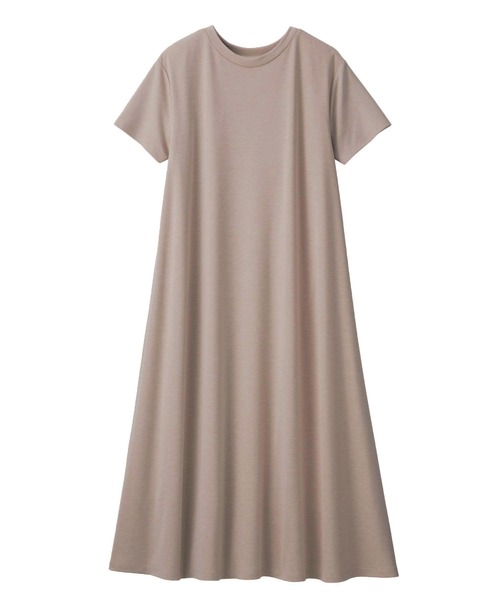 GeeRA（ジーラ）の「接触冷感♪フレアーシルエットロング半袖Tシャツワンピース（ワンピース・レディース・レッド/ブラック/ベージュ/カーキ/ネイビー/グリーン/モカ・LARGE/X-LARGE/SMALL/MEDIUM/XX-LARGE）」の21枚目の写真