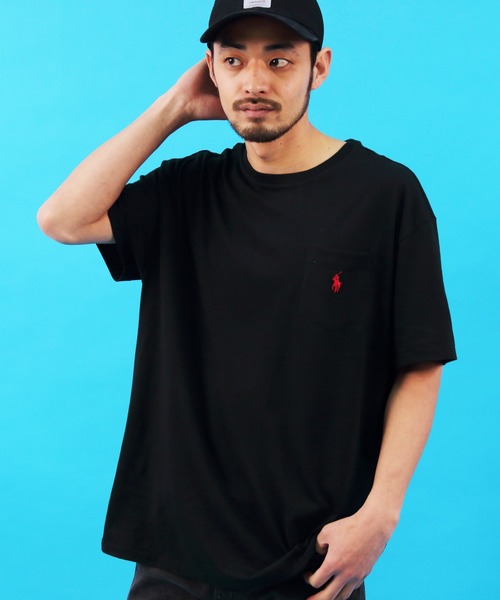 POLO RALPH LAUREN（ポロ ラルフ ローレン）の「ポロ ラルフローレン クルーポケット Ｔシャツ（Tシャツ/カットソー・メンズ・ホワイト/ブラック/ネイビー/レッド・SMALL/MEDIUM/LARGE）」の3枚目の写真