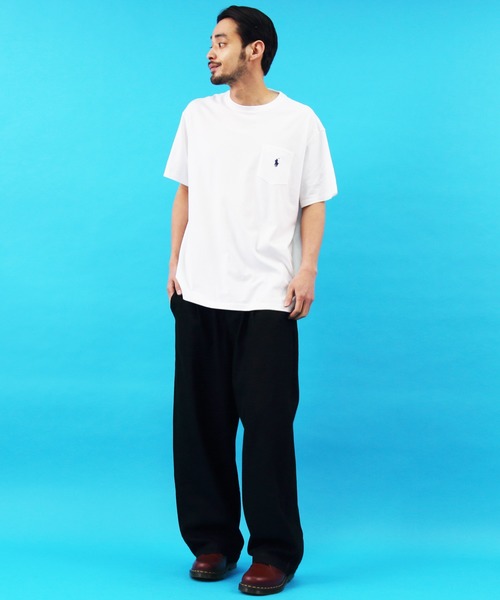 POLO RALPH LAUREN（ポロ ラルフ ローレン）の「ポロ ラルフローレン クルーポケット Ｔシャツ（Tシャツ/カットソー・メンズ・ホワイト/ブラック/ネイビー/レッド・SMALL/MEDIUM/LARGE）」の14枚目の写真