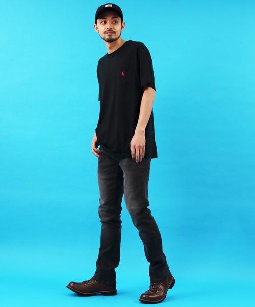 POLO RALPH LAUREN（ポロ ラルフ ローレン）の「ポロ ラルフローレン クルーポケット Ｔシャツ（Tシャツ/カットソー・メンズ・ホワイト/ブラック/ネイビー/レッド・SMALL/MEDIUM/LARGE）」の18枚目の写真