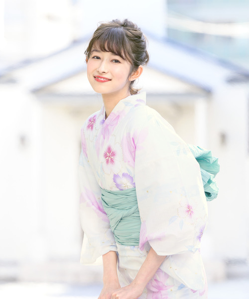 bonheur saisons(ボヌールセゾン)の「選べるレディース浴衣2点セット (浴衣+帯)「bonheur saisons/ボヌールセゾン」(浴衣・レディース・ホワイト系その他/ピンク系その他/ホワイト系その他2・FREE)」の2枚目の写真