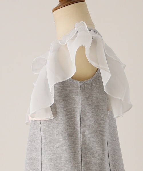 Catherine Cottage（キャサリンコテージ）の「ショルダーフリルリボントップス（Tシャツ/カットソー・キッズ・ミント/ベビーピンク/グレー/ホワイト/ブラック/ネイビー・150/110/120/130/140）」の9枚目の写真