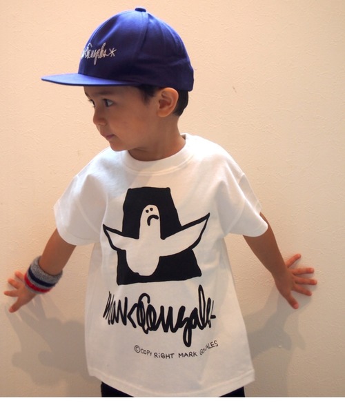 Mark Gonzales（マーク・ゴンザレス）の「ワイドボディーＴシャツ（Tシャツ/カットソー・キッズ・ホワイト/ブラック・120cm/110cm/100cm/150cm/140cm/130cm）」の2枚目の写真