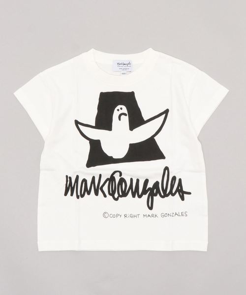 Mark Gonzales（マーク・ゴンザレス）の「ワイドボディーＴシャツ（Tシャツ/カットソー・キッズ・ホワイト/ブラック・120cm/110cm/100cm/150cm/140cm/130cm）」の4枚目の写真