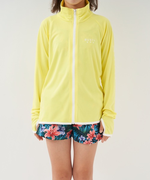 RUSTY（ラスティ）の「【RUSTY/ラスティー】キッズラッシュガード / 長袖 / 水着 / ラッシュガード UPF50＋ マリンスポーツ アウトドア レジャー 水陸両用（ラッシュガード・キッズ・ホワイト/ブラック/ネイビー/ピンク/イエロー/ミント・110/120/130/140/150/100）」の19枚目の写真