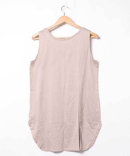 DouDou（ドゥドゥ）の「前後2WAYロングタンク（タンクトップ・レディース・ライトグレー/オフホワイト/グレイッシュベージュ・FREE）」の4枚目の写真