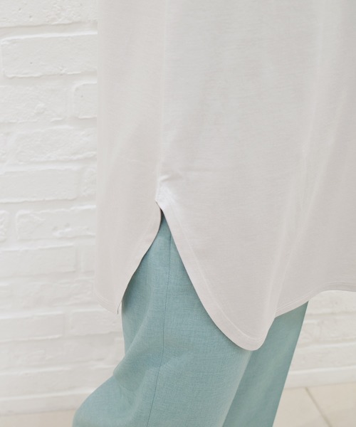 DouDou（ドゥドゥ）の「前後2WAYロングタンク（タンクトップ・レディース・ライトグレー/オフホワイト/グレイッシュベージュ・FREE）」の7枚目の写真