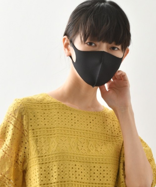 CROSSPLUS ONLINE(クロスプラスオンライン)の「【PASTEL MASK/パステルマスク】 布マスク 肌に優しい 3枚セット 血色マスク 洗える 立体マスク 三層構造 ストレッチ 子供用~大きいサイズ レディース 抗菌防臭(マスク・レディース・オフホワイト/チャコールグレー/サックスブルー/オレンジ・S/SS/M)」の9枚目の写真