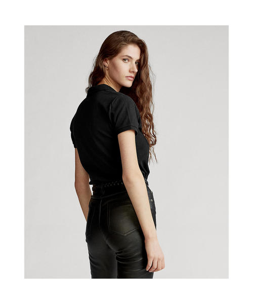 POLO RALPH LAUREN（ポロ ラルフ ローレン）の「クラシック フィット メッシュ ポロシャツ（ポロシャツ・レディース・ブラック系1・MEDIUM/L/S/XS/XL）」の3枚目の写真
