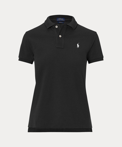 POLO RALPH LAUREN（ポロ ラルフ ローレン）の「クラシック フィット メッシュ ポロシャツ（ポロシャツ・レディース・ブラック系1・MEDIUM/L/S/XS/XL）」の4枚目の写真