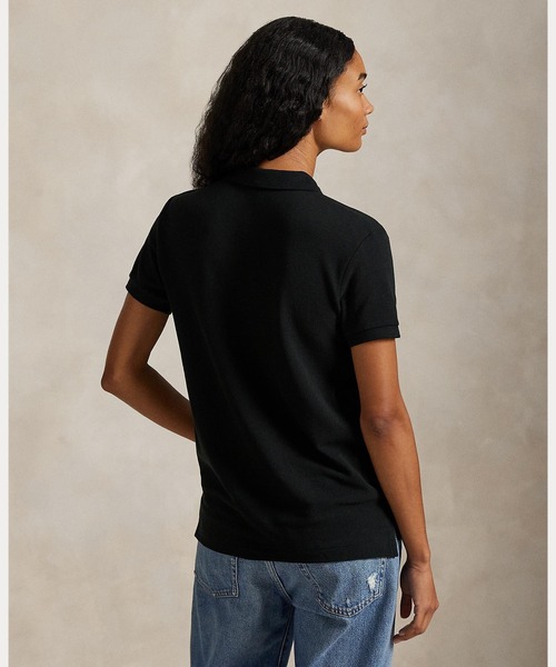 POLO RALPH LAUREN（ポロ ラルフ ローレン）の「クラシック フィット メッシュ ポロシャツ（ポロシャツ・レディース・ブラック系1・MEDIUM/L/S/XS/XL）」の6枚目の写真