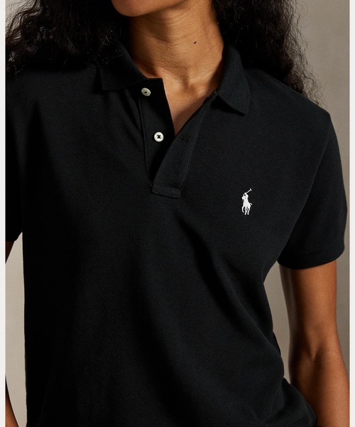 POLO RALPH LAUREN（ポロ ラルフ ローレン）の「クラシック フィット メッシュ ポロシャツ（ポロシャツ・レディース・ブラック系1・MEDIUM/L/S/XS/XL）」の7枚目の写真