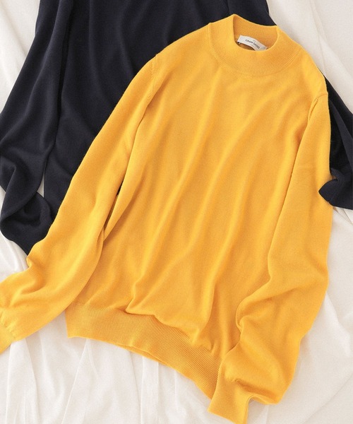 Gran Sasso(グランサッソ)の「【ビームスの百名品】GRAN SASSO / 12ゲージ モックネック ニット(ニット/セーター・メンズ・ホワイト/ブルー系その他3/ブラック/イエロー系その他6/ネイビー/ブルー/サックスブルー/オレンジ系その他7/グリーン系その他3/インディゴブルー/ライトグリーン系/グレー/ダークブラウン/イエロー/ライトブルー/シルバー/オレンジ・46/50/48/44/52)」の13枚目の写真