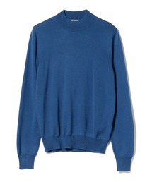 値下げGran Sasso グランサッソ ニット モックネック ブルー Gran Sasso グランサッソ モックネック ニット/ラムウール/LUPO M/L