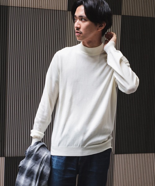 PGG モックネック 白 新品 ヘムリブ モックネックシャツ [全5色] – muta Online Store