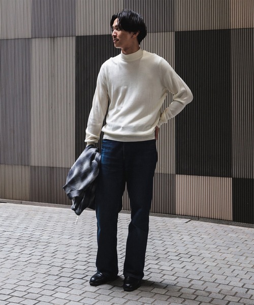 極美品GRAN SASSO モックネック ニット/beamsf ビームスの百名品】GRAN SASSO / 12ゲージ モックネック ニット