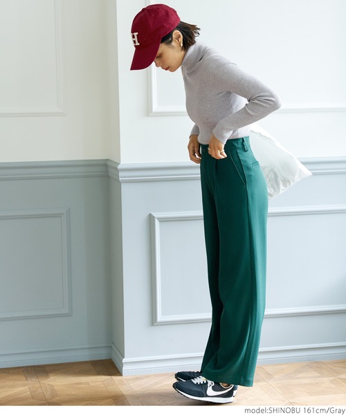 coca(coca)(コカ)の「【WEB限定セール】\\新色登場//軽量タートルネックリブニット(ニット/セーター・レディース・ブラック/ベージュ/グレー/アイボリー/ネイビー/レッド/ピンク/グレイッシュベージュ/グリーン・ONE SIZE/L/M/S)」の12枚目の写真