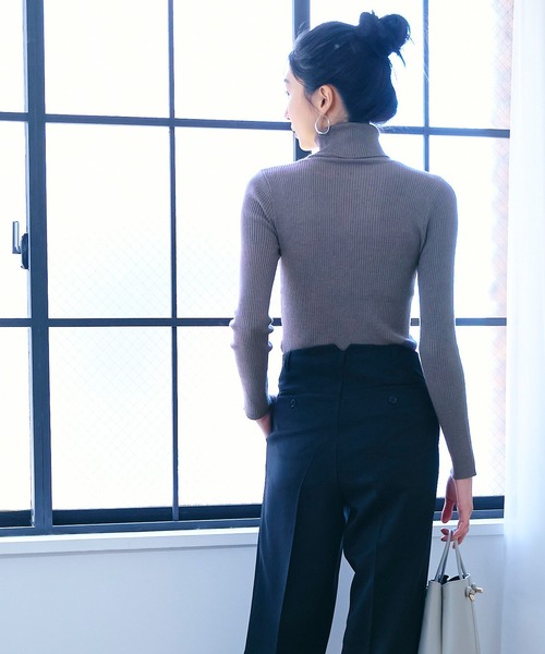 coca(coca)(コカ)の「【WEB限定セール】\\新色登場//軽量タートルネックリブニット(ニット/セーター・レディース・ブラック/ベージュ/グレー/アイボリー/ネイビー/レッド/ピンク/グレイッシュベージュ/グリーン・ONE SIZE/L/M/S)」の22枚目の写真