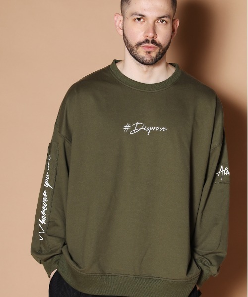 JACKROSE（ジャックローズ）の「JE-ロゴリメイク・ビックシルエットスウェット（Tシャツ/カットソー・メンズ・ホワイト/ブラック/ブラウン/カーキ/ピンク/ライトグリーン/ベージュ・M/L）」の5枚目の写真