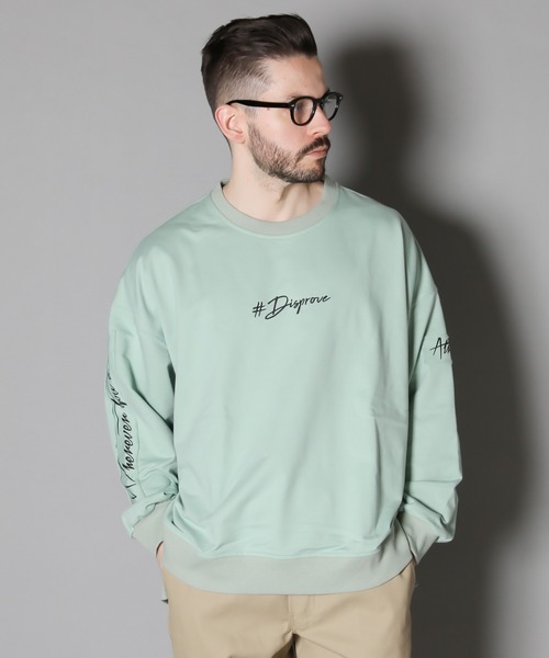 JACKROSE（ジャックローズ）の「JE-ロゴリメイク・ビックシルエットスウェット（Tシャツ/カットソー・メンズ・ホワイト/ブラック/ブラウン/カーキ/ピンク/ライトグリーン/ベージュ・M/L）」の6枚目の写真