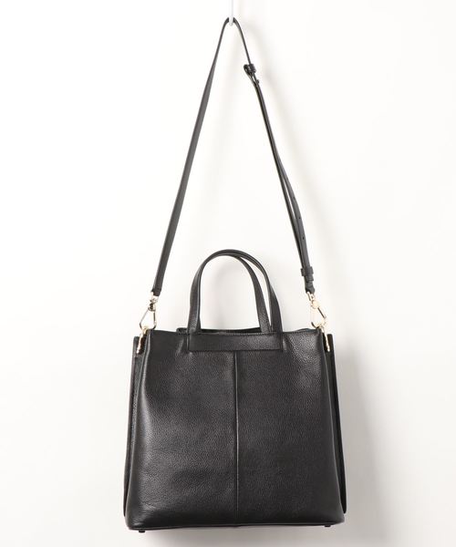 COLE HAAN コールハーン　ウーブン バケットバッグ　レザー ブラック COLE HAAN（コールハーン）の「バケット バック womens