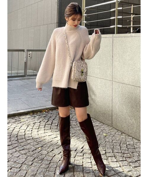 MURUA（ムルーア）の「ハイネックボリュームニット（ニット/セーター・レディース・アイボリー/ピンク/イエロー/ブルー・FREE）」の14枚目の写真