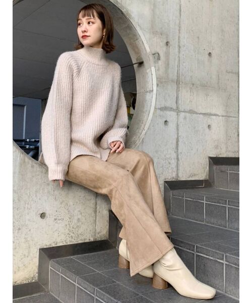 MURUA（ムルーア）の「ハイネックボリュームニット（ニット/セーター・レディース・アイボリー/ピンク/イエロー/ブルー・FREE）」の17枚目の写真