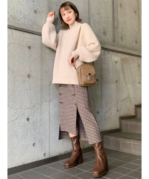 MURUA（ムルーア）の「ハイネックボリュームニット（ニット/セーター・レディース・アイボリー/ピンク/イエロー/ブルー・FREE）」の20枚目の写真