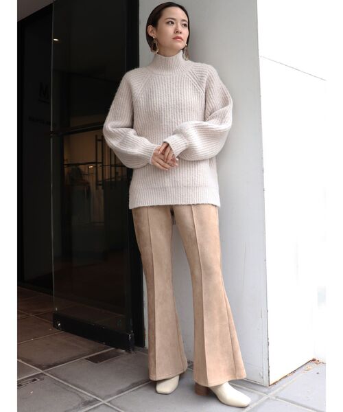 MURUA（ムルーア）の「ハイネックボリュームニット（ニット/セーター・レディース・アイボリー/ピンク/イエロー/ブルー・FREE）」の9枚目の写真