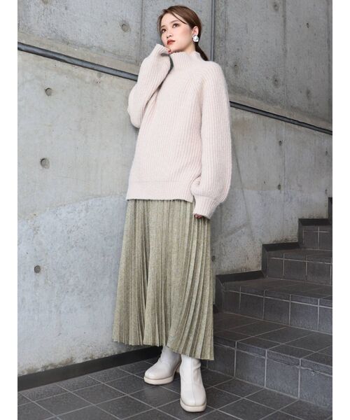 MURUA（ムルーア）の「ハイネックボリュームニット（ニット/セーター・レディース・アイボリー/ピンク/イエロー/ブルー・FREE）」の15枚目の写真