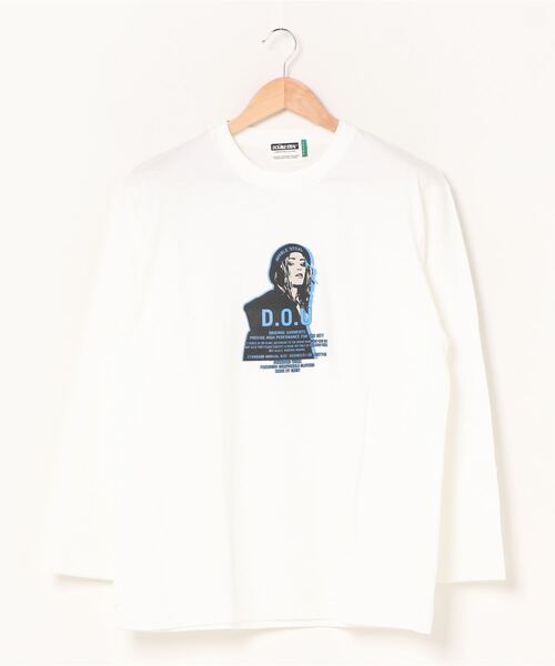 DOUBLE STEAL(ダブルスティール)の「BEANIE GIRL BULE長袖Tシャツ(Tシャツ/カットソー・メンズ・ホワイト/ブラック・M/L/XL)」の7枚目の写真