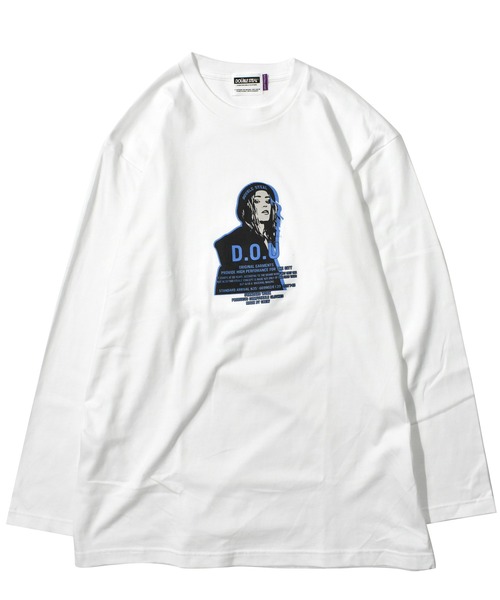 DOUBLE STEAL(ダブルスティール)の「BEANIE GIRL BULE長袖Tシャツ(Tシャツ/カットソー・メンズ・ホワイト/ブラック・M/L/XL)」の5枚目の写真