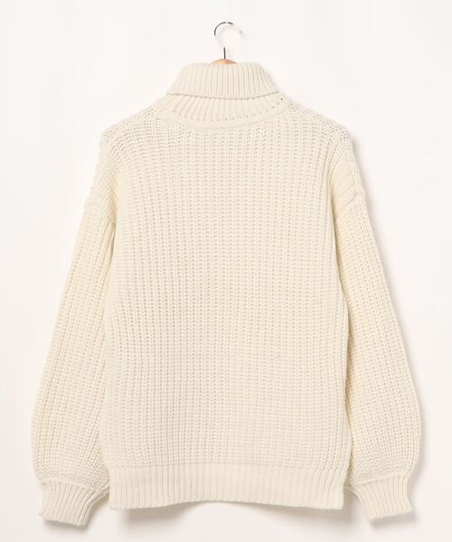 KOBE LETTUCE（コウベレタス）の「ローゲージタートルニットトップス（ニット/セーター・レディース・オフホワイト/グレー/ブルー系その他/ブラック/ライトピンク/カーキ・FREE）」の7枚目の写真