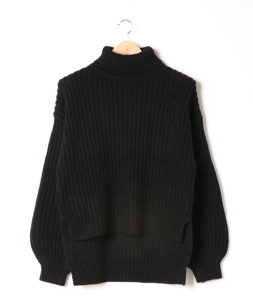 KOBE LETTUCE（コウベレタス）の「ローゲージタートルニットトップス（ニット/セーター・レディース・オフホワイト/グレー/ブルー系その他/ブラック/ライトピンク/カーキ・FREE）」の9枚目の写真