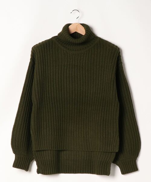 KOBE LETTUCE（コウベレタス）の「ローゲージタートルニットトップス（ニット/セーター・レディース・オフホワイト/グレー/ブルー系その他/ブラック/ライトピンク/カーキ・FREE）」の10枚目の写真