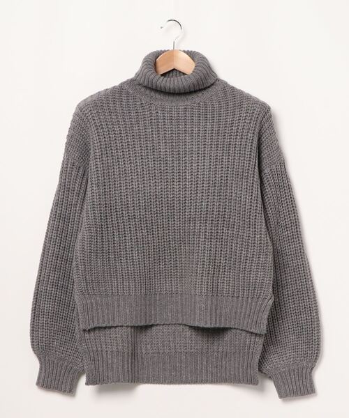 KOBE LETTUCE（コウベレタス）の「ローゲージタートルニットトップス（ニット/セーター・レディース・オフホワイト/グレー/ブルー系その他/ブラック/ライトピンク/カーキ・FREE）」の11枚目の写真