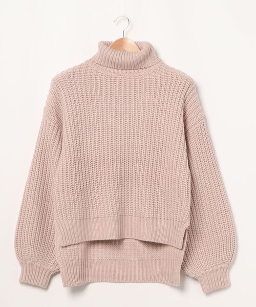 KOBE LETTUCE（コウベレタス）の「ローゲージタートルニットトップス（ニット/セーター・レディース・オフホワイト/グレー/ブルー系その他/ブラック/ライトピンク/カーキ・FREE）」の12枚目の写真