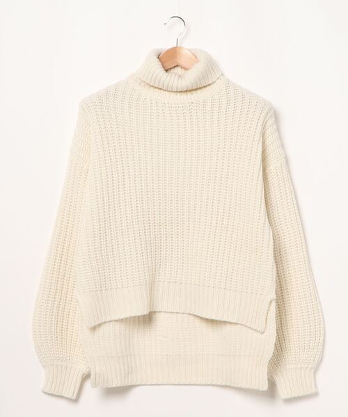 KOBE LETTUCE（コウベレタス）の「ローゲージタートルニットトップス（ニット/セーター・レディース・オフホワイト/グレー/ブルー系その他/ブラック/ライトピンク/カーキ・FREE）」の8枚目の写真