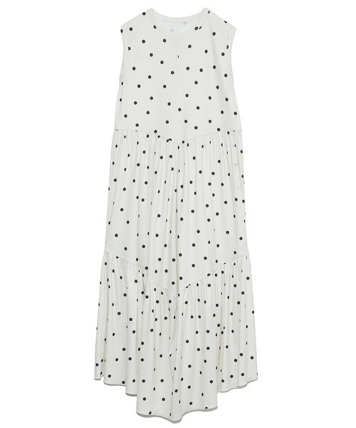 Furfur ファーファー のファッション ワンピース ドット柄カットワンピース ワンピース